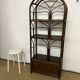 Vintage rattan and bamboo bookcase