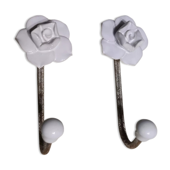 Pair of porcelain hooks
