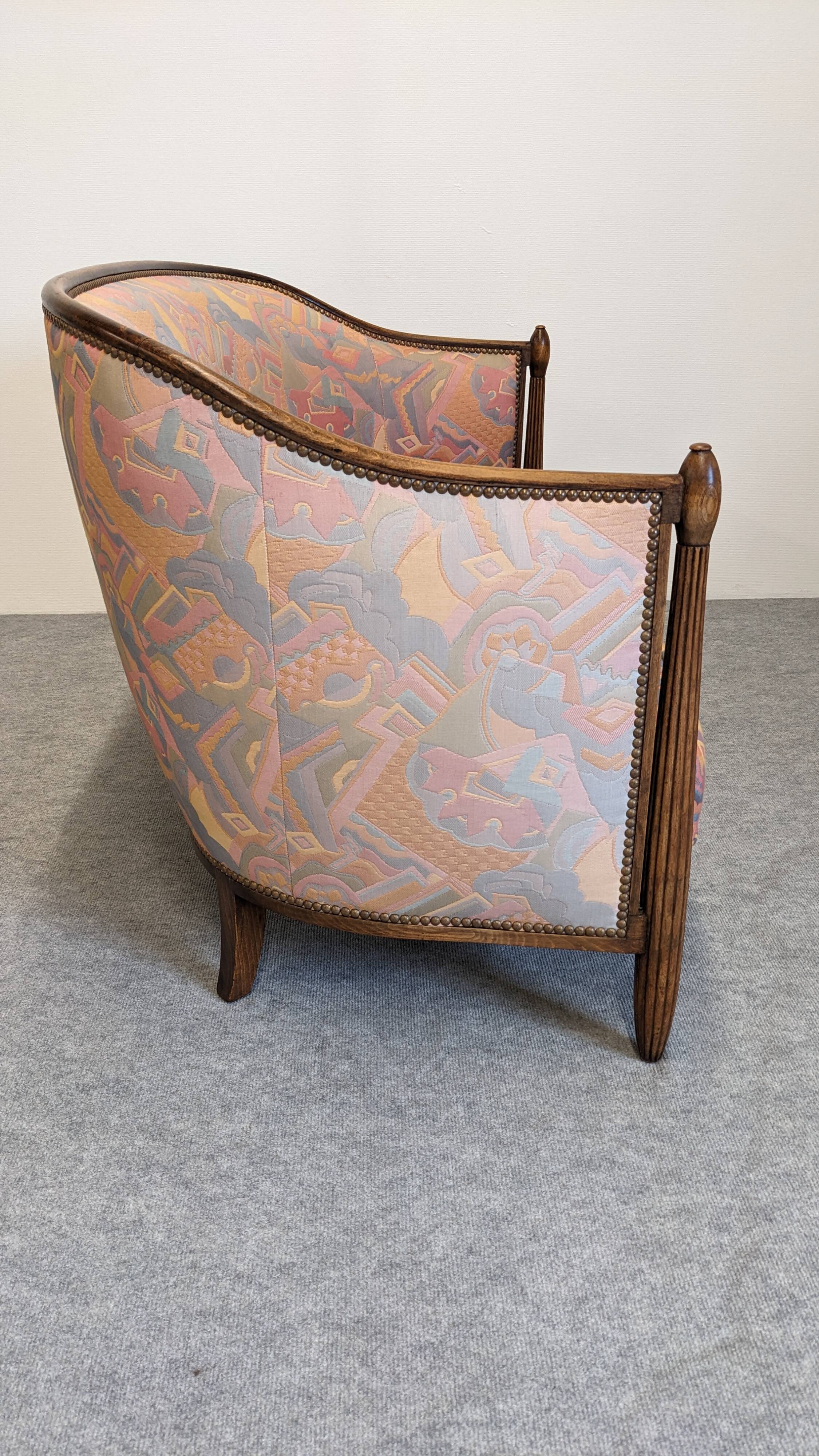 Art Deco gondola sofa, France circa 1920