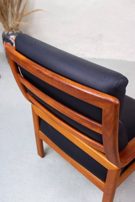 Vintage Teak Armchair High-Back Mid Century Danish