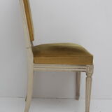 Solid wood and velvet chair