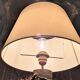 Lamp signed L. Moreau in brushed metal.