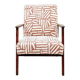 Vintage armchair in solid beech and ethnic jacquard from the 1970s.