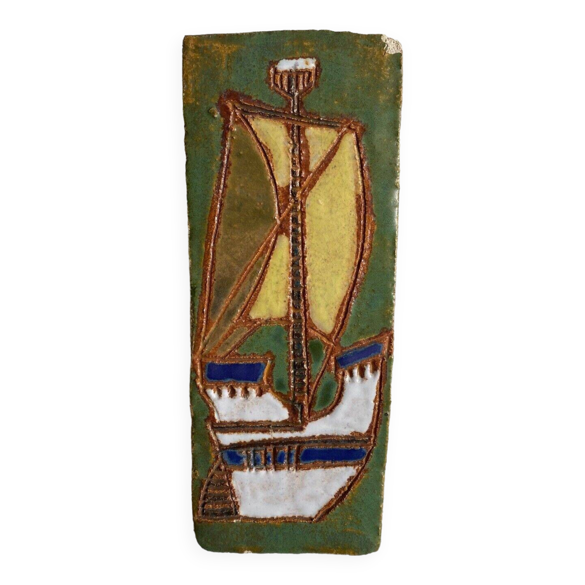 Ceramic plaque The Argonauts Vallauris I. Ferlet and F. Bourguet