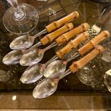 Set of 6 small bamboo spoons