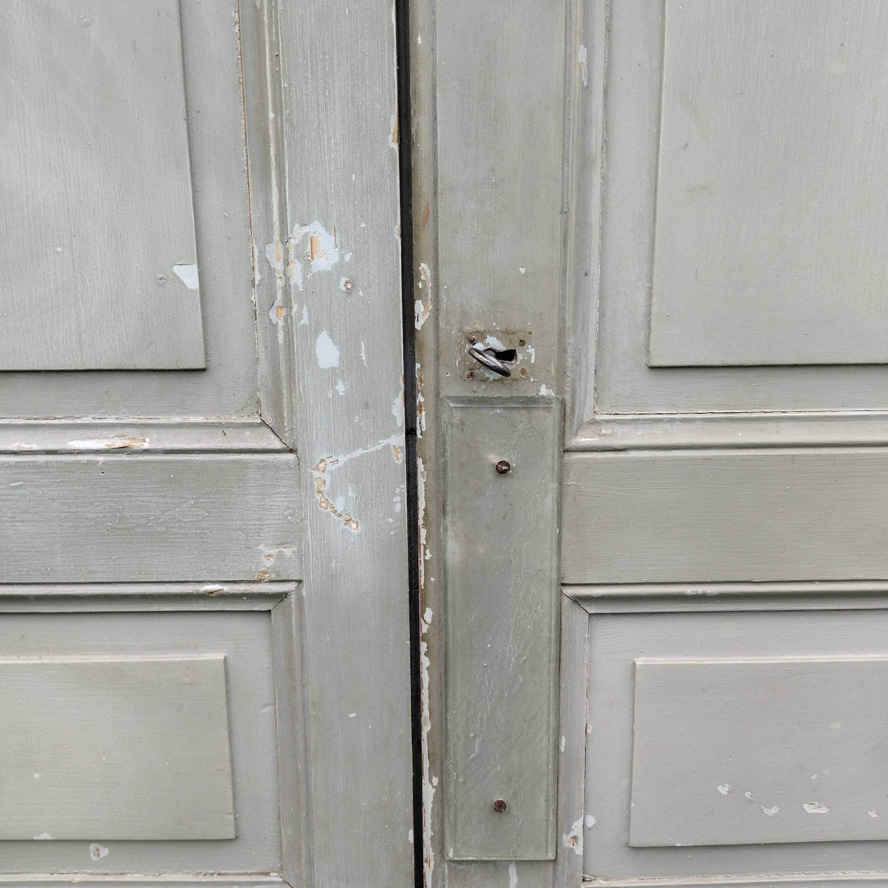 Pair of antique fir closet doors