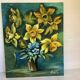Tableau bouquet de fleurs huile sur toile signée