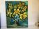 Tableau bouquet de fleurs huile sur toile signée