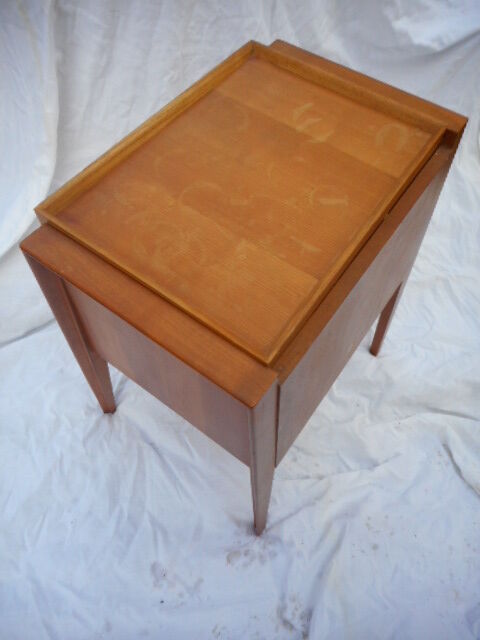 Scandinavian oak sewing basket