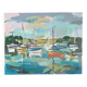 Huile sur toile port aux voiliers