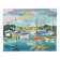 Huile sur toile port aux voiliers