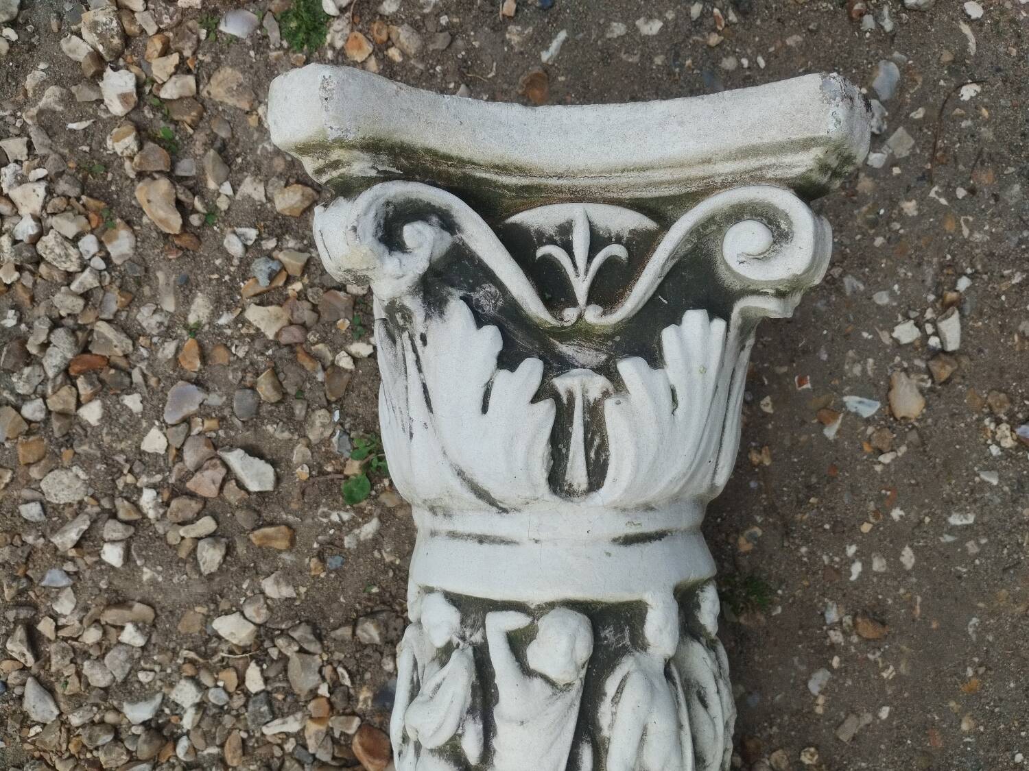 Vintage antique stone Medici garden planters