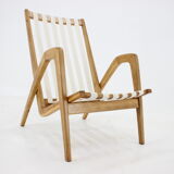 1970s Jan Vaněk Oak armchair, Czechoslovakia