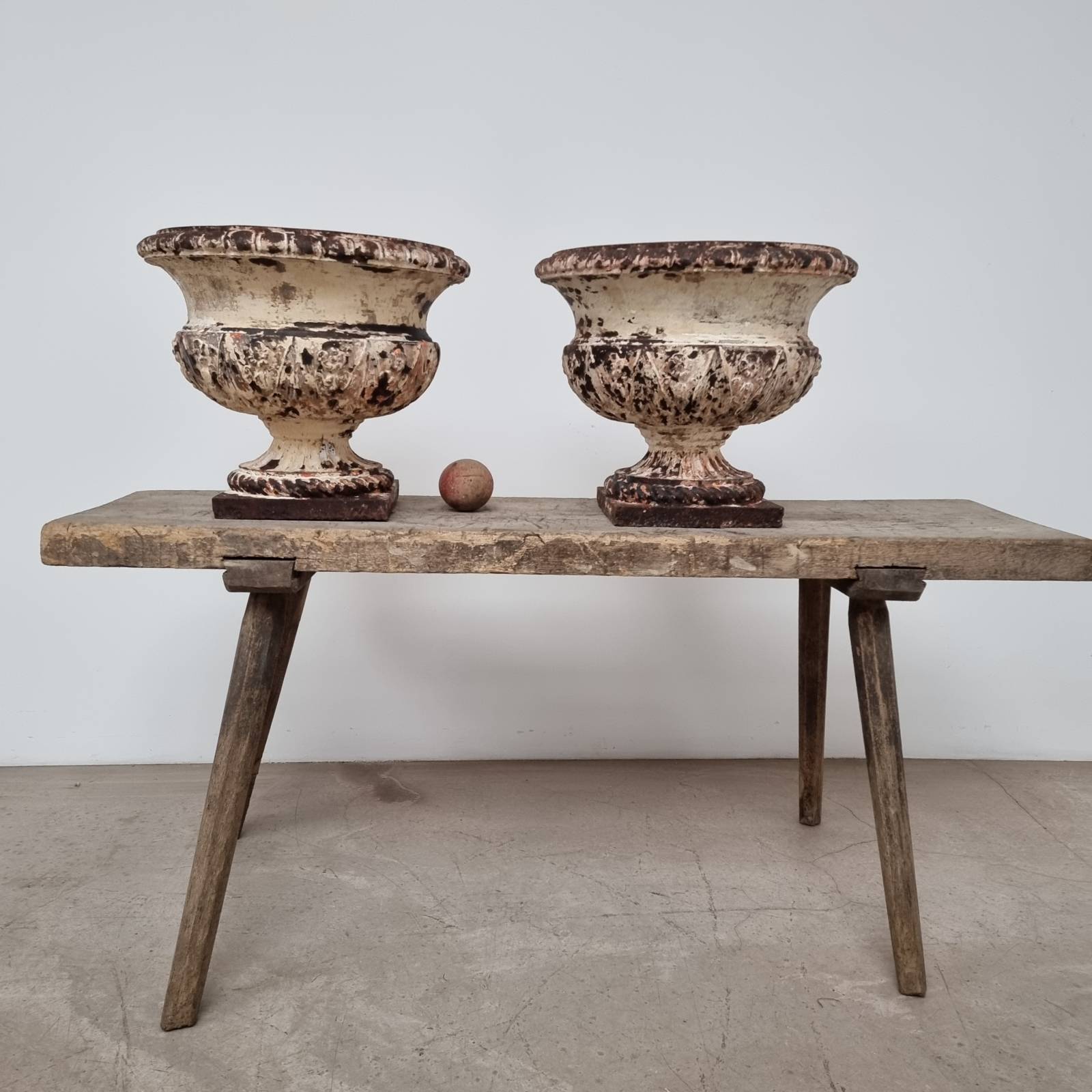 Paire de vasques en fonte 19ème