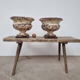 Pair of 19th cast iron basins