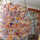 Cache-pot suspendu en patte de verre
