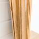 Miroir vintage octogonal en bois massif, style Mid-Century