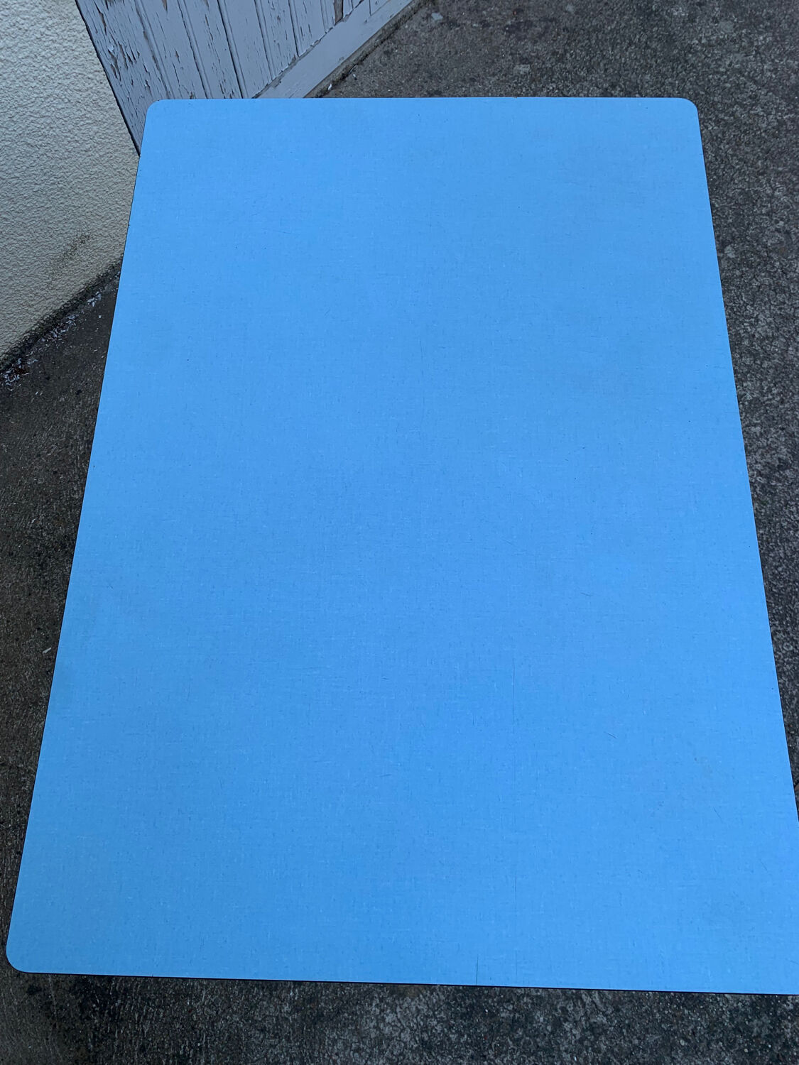 Blue formica table Sogemap 1960