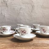 Six old porcelain coffee cups