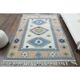 1970s Vintage Turkish Oushak Handmade Wool Cotton Beige Area Rug 185x259