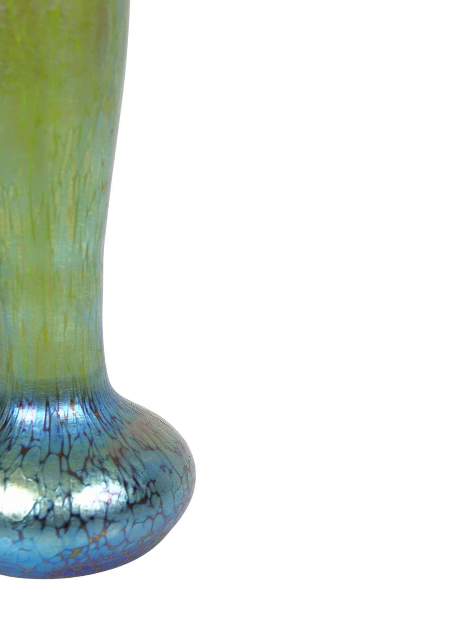 Johann loetz witwe "onion" vase in iridescent glass