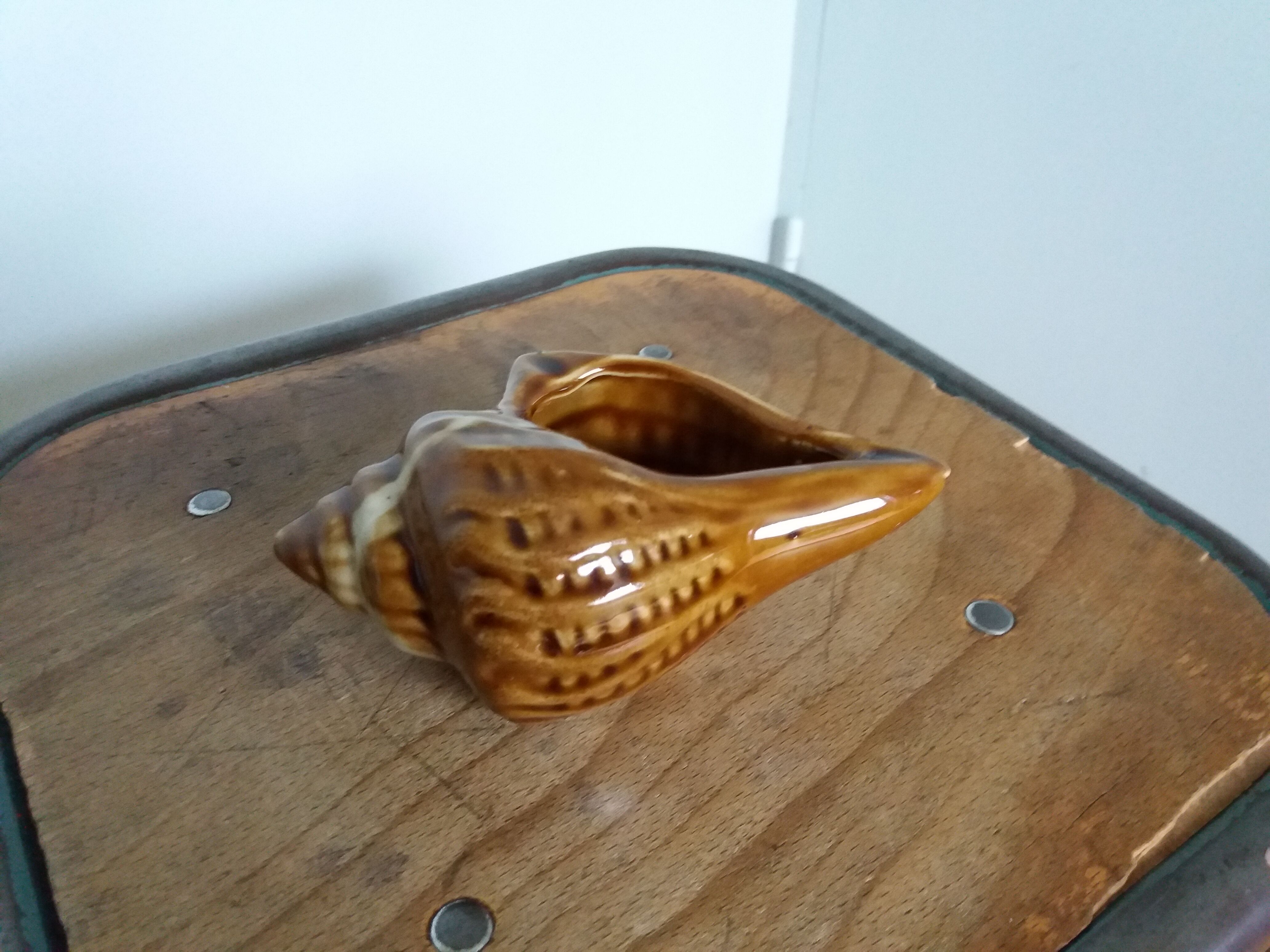 Ashtray shell signed numbered