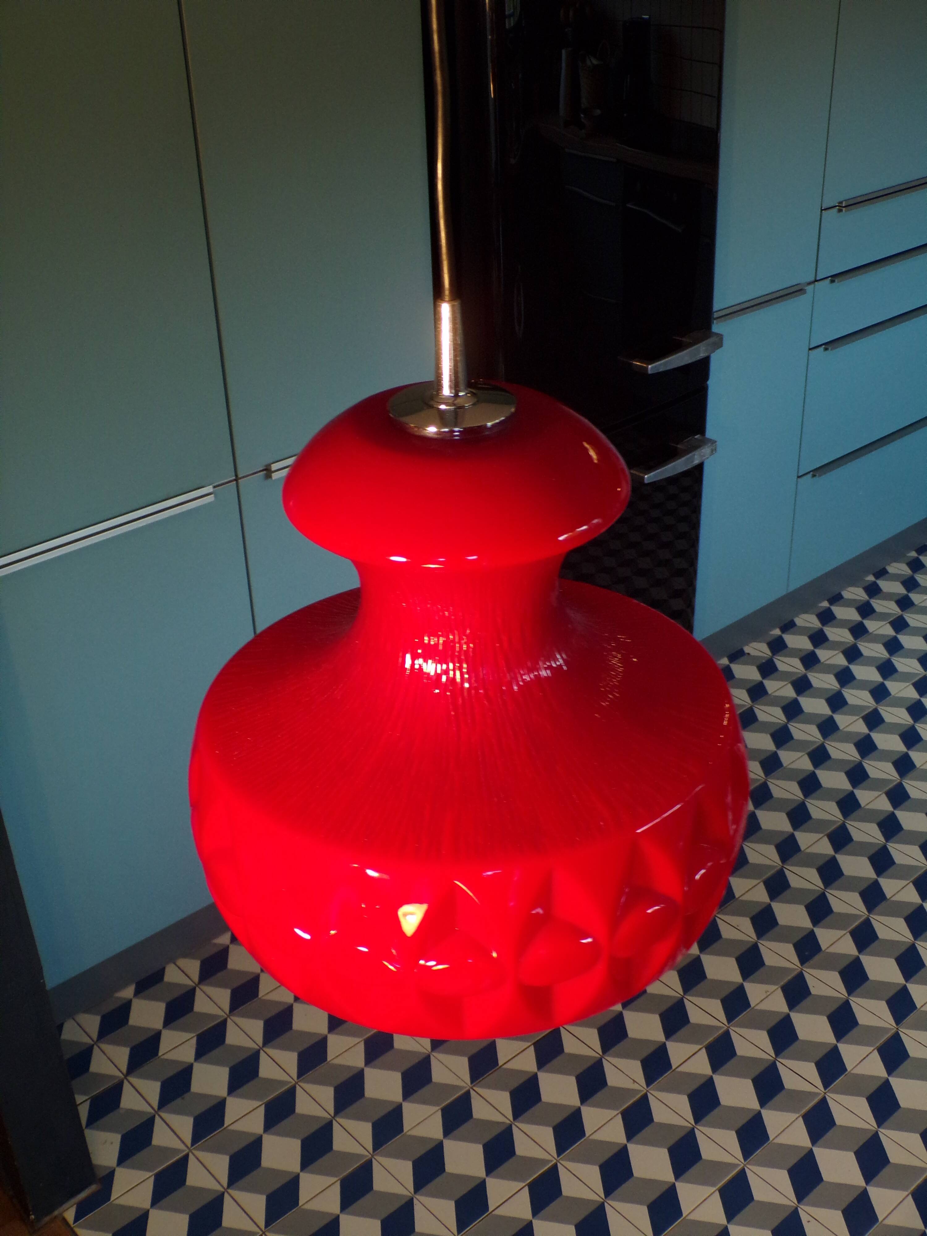 Peill & Putzler suspension opaline rouge