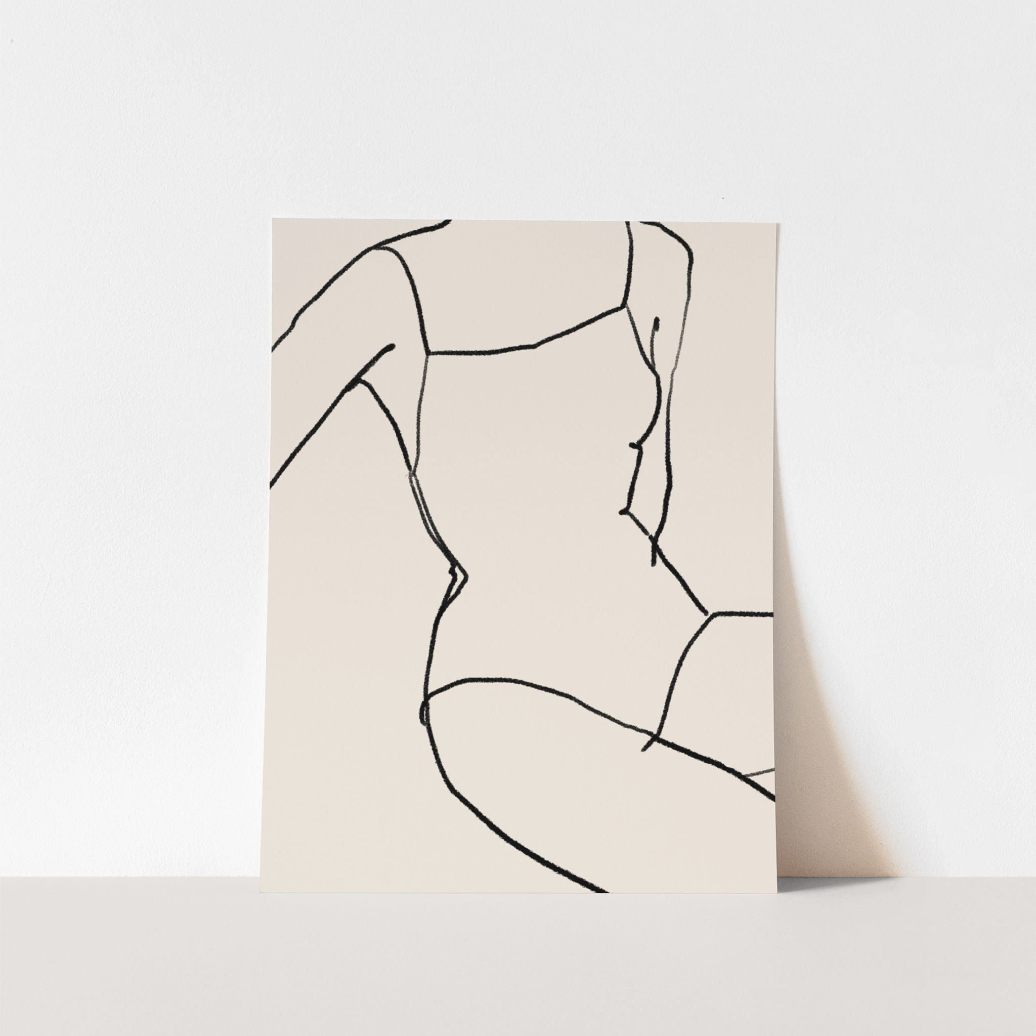 4 giclee prints. Figures wall art set of four, A3