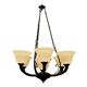 Vintage bronze Murano glass chandelier 1960s