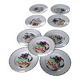 Dessert plates Terre de fer St Amand and Hamage Nord - Hand painted