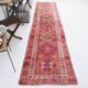3x12 Vintage Pink & Red Turkish Runner Rug, Super Soft Rug, 86x378Cm