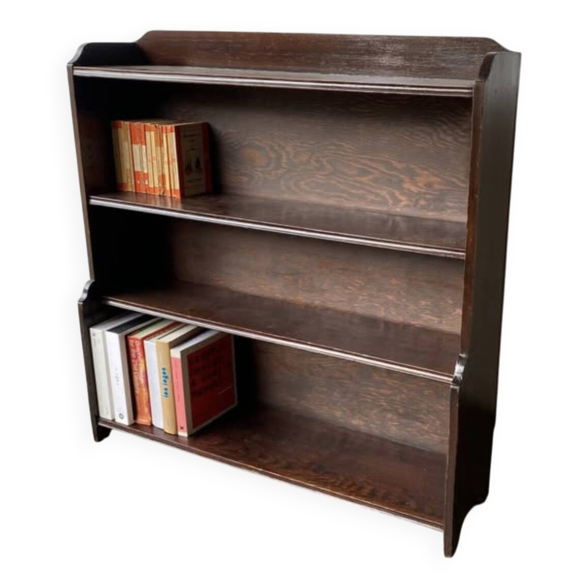 Antique Early 20th Century Free Standing Oak Book Shelves