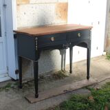 Restored antique console – Haussmannian elegance & velvet finish