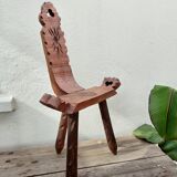 Brutalist chair tripod arts and crafts