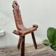 Brutalist chair tripod arts and crafts