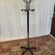 Vintage chrome and black metal parrot coat rack