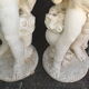 Pair of cherub garden statues reconstituted stone