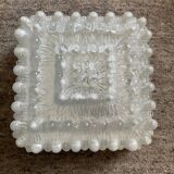 70s molded glass ceiling or wall light