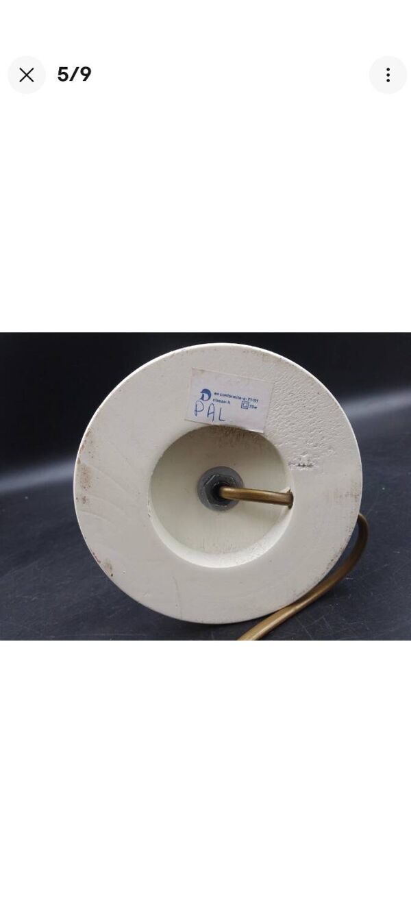 lampe à poser Maison Le Dauphin Palmier en laiton et bois