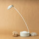 Desk table lamp vintage design 1980 reclining remote arm white