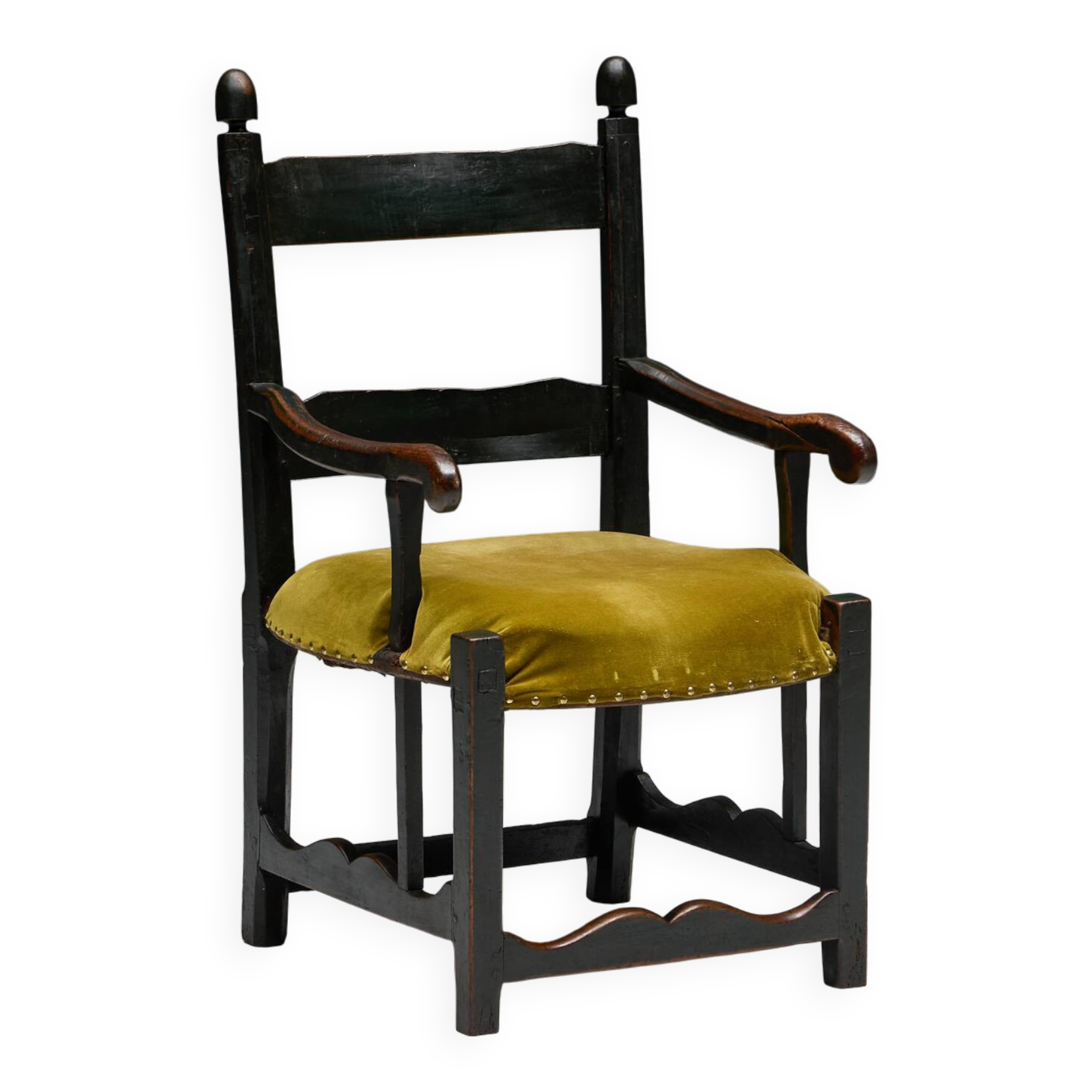 Rustic Folk Art Armchair, France, 19th Century