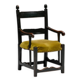 Rustic Folk Art Armchair, France, 19th Century