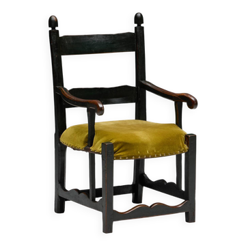 Rustic Folk Art Armchair, France, 19th Century