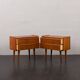 Pair of Danish vintage teak nightstands with 2 drawers, 1960s