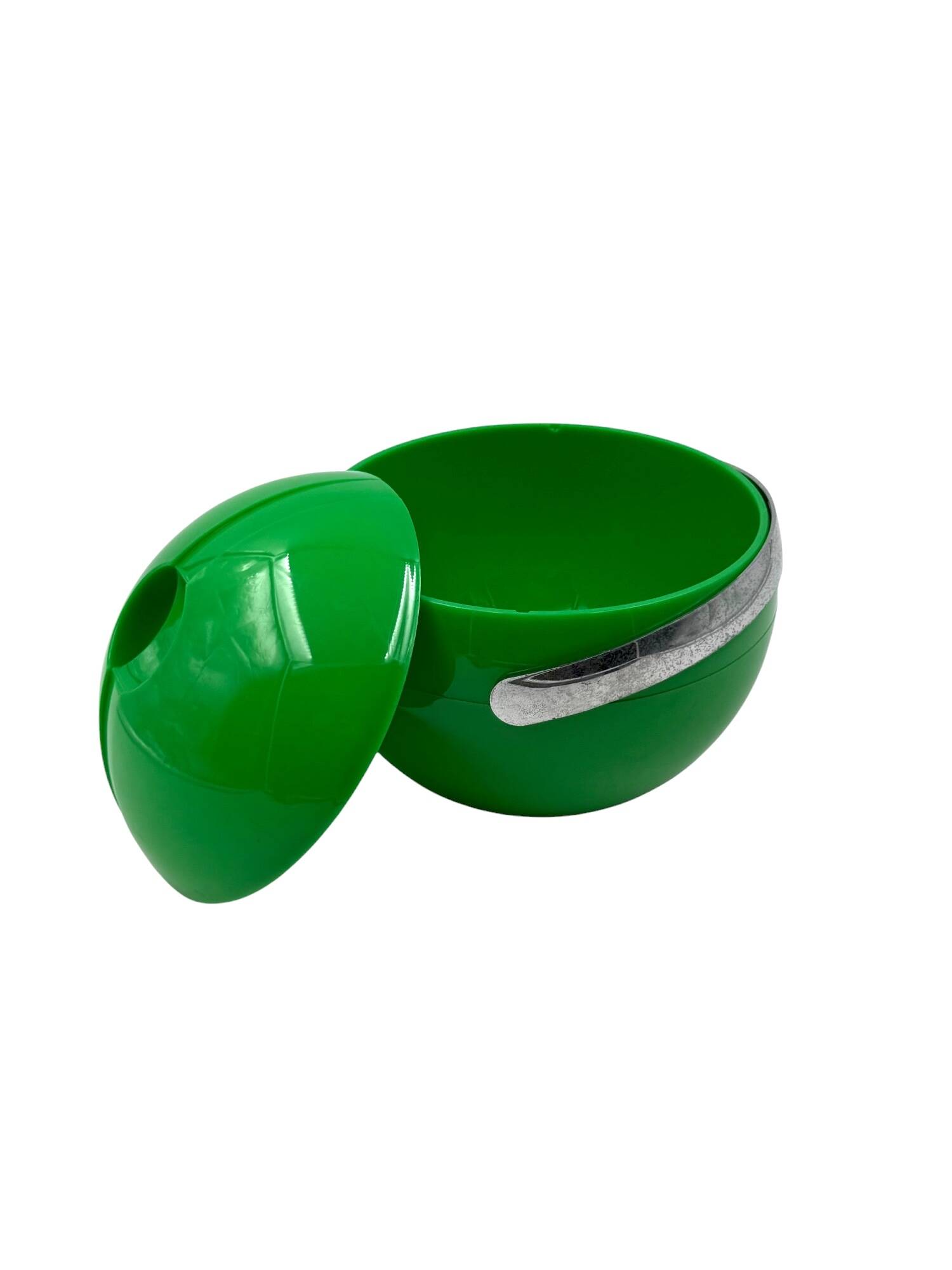Seau à glace vert Space Age, Guzzini Italie, vers 1970