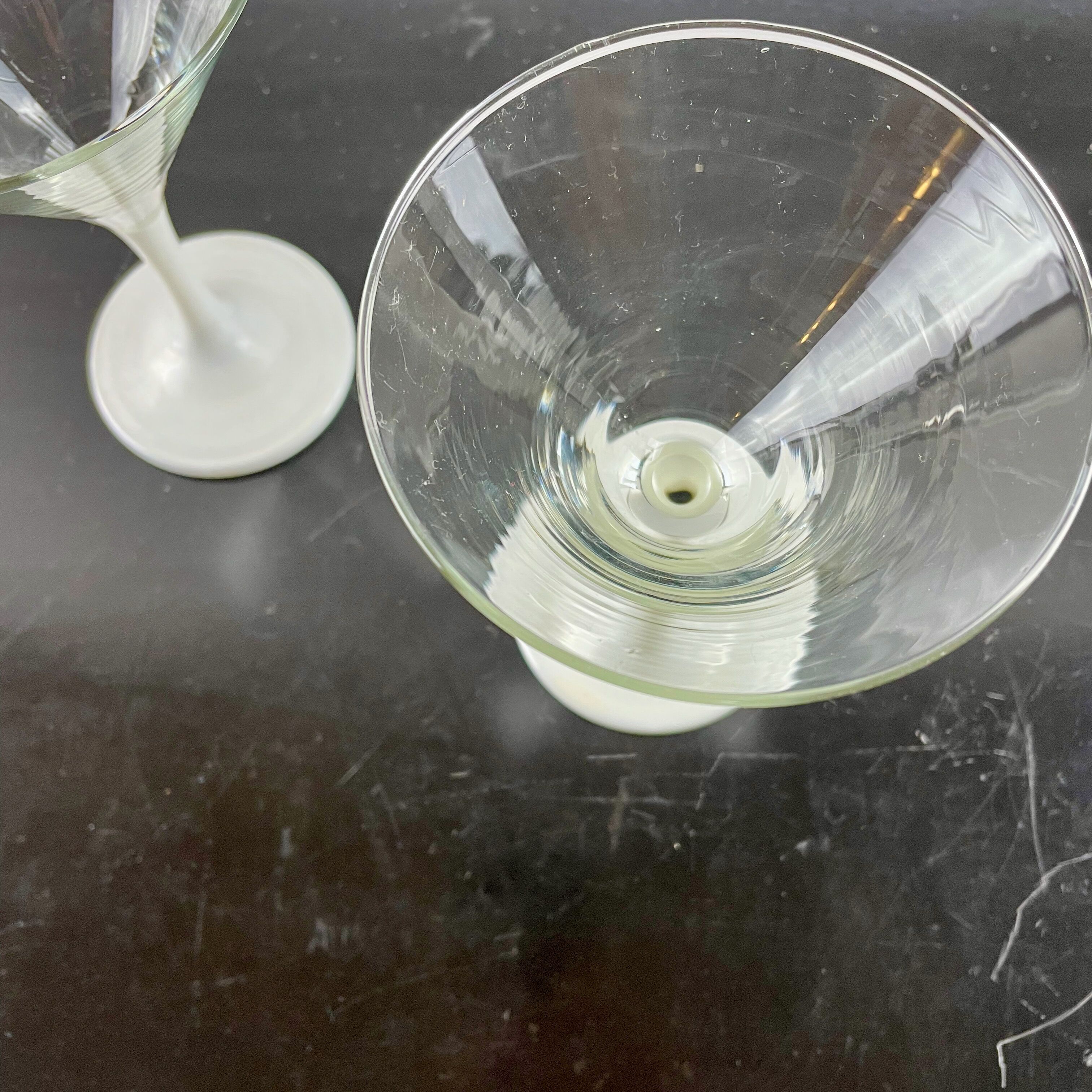 Vintage cocktail glass couple