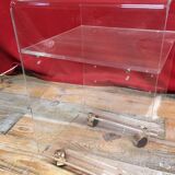 1970 plexiglass rolling side table