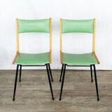 Pair of Italian Chairs, 50's