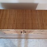 Buffet in rattan and vintage split bamboo