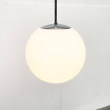 Vintage glass ball pendant lamp in German space style by Limburg.